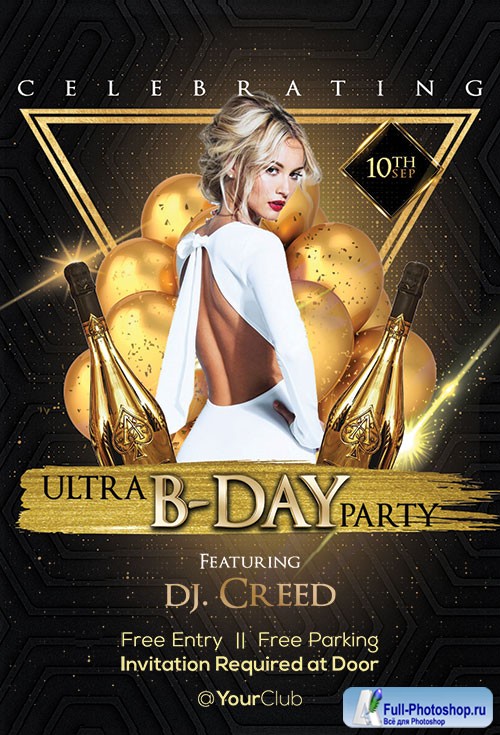 Bday Party - Premium flyer psd template