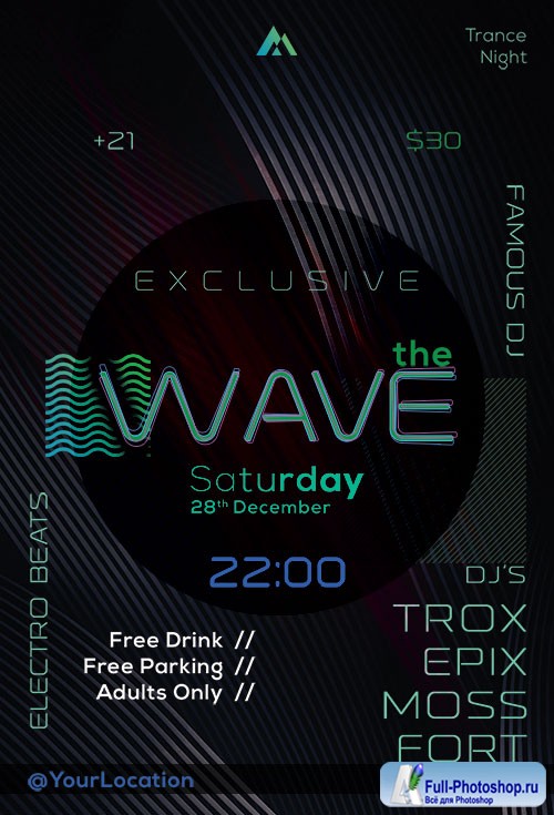 The Wave - Premium flyer psd template