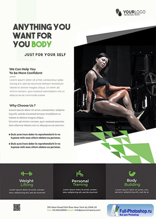 Fit your Body  Fitness PSD Flyer