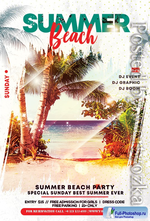 Summer Beach - Premium flyer psd template