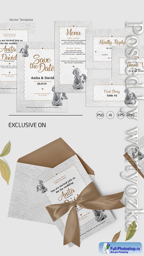 Wedding set - Premium flyer psd template