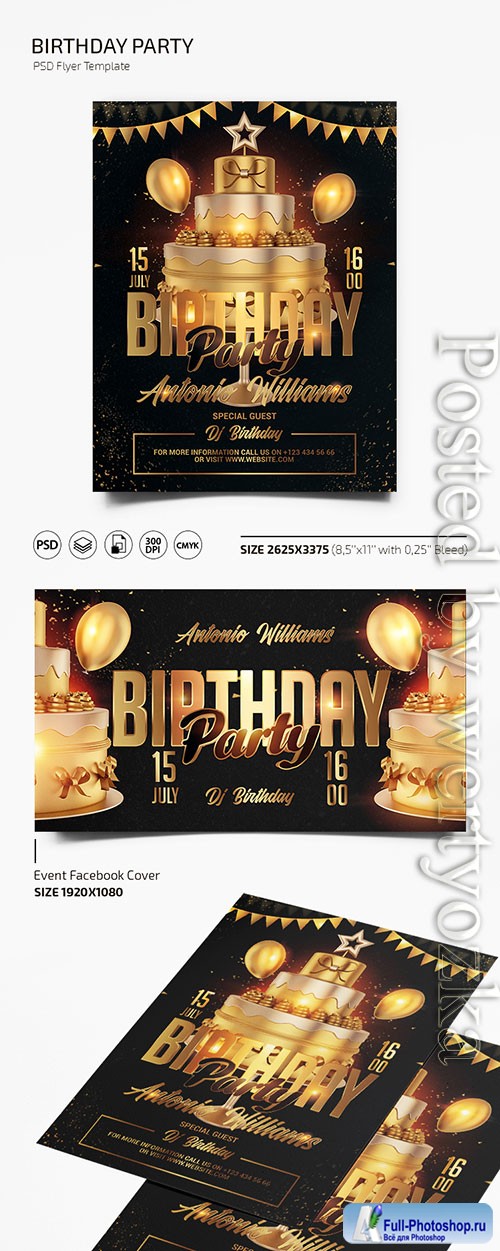 Birthday - Premium flyer psd template