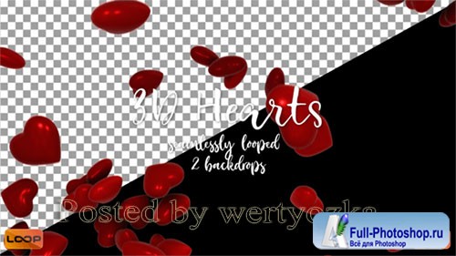 Videohive - 3 D Hearts B - 
25574686