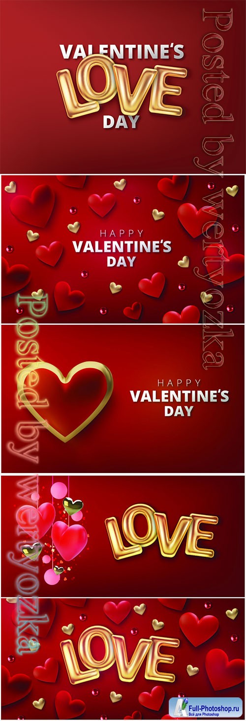 Valentines day vector background with heart
