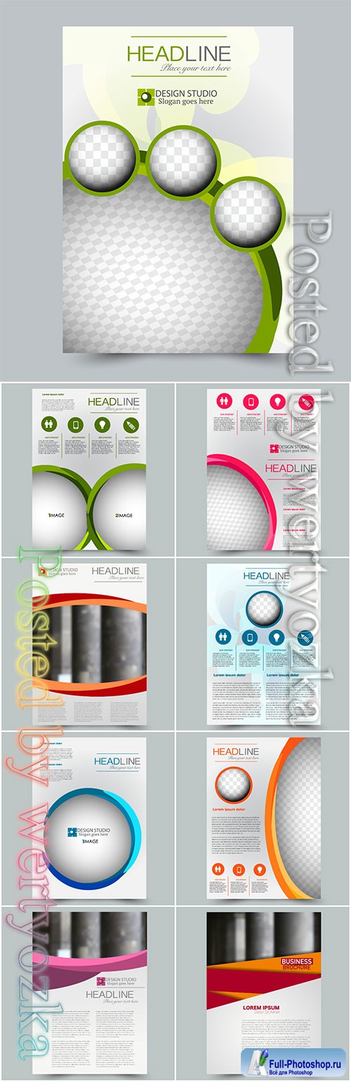 Business vector template for brochure