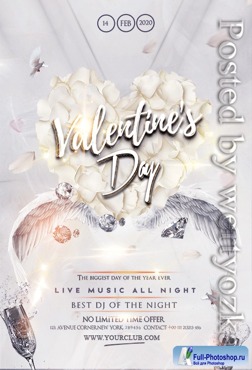 Happy Valentines Party - Premium flyer psd template
