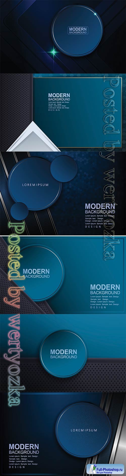 Abstract luxury vector backgrounds with different shapes # 3