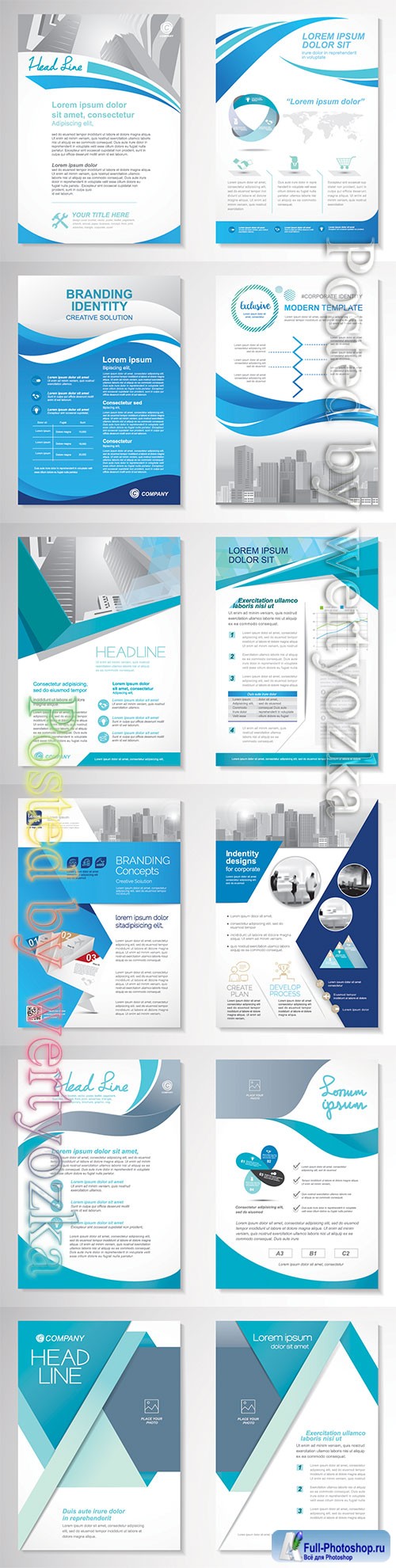 Template vector design for brochure, annual report, magazine