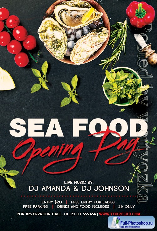 Sea Food - Premium flyer psd template