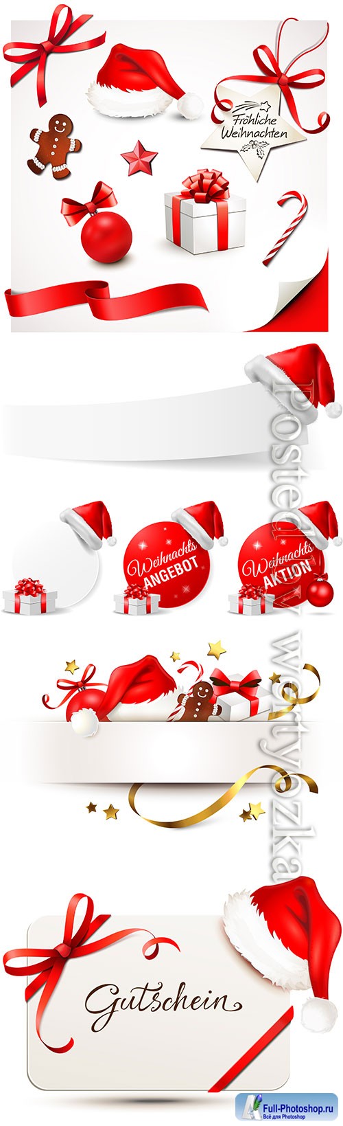 Christmas and New Year design elements in vector