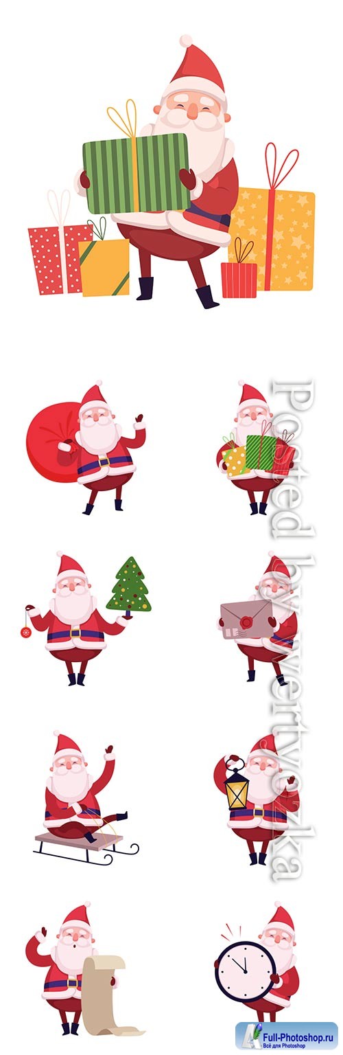 Funny santa in vector