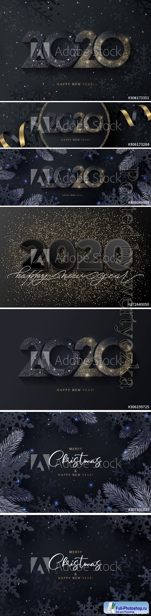 Happy New Year 2020 beautiful sparkling design of 