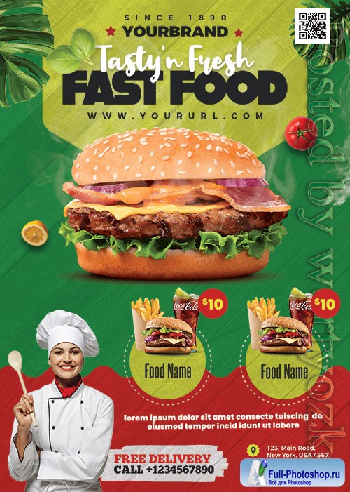 Fast Food Menu - Premium flyer psd template