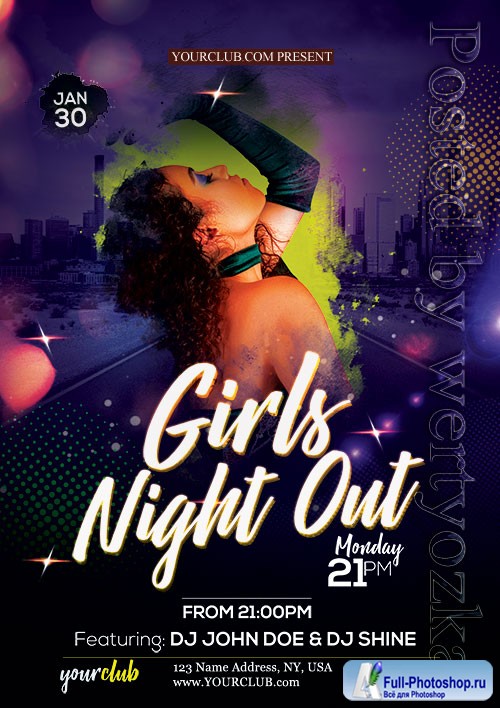 Girls Night Out - Premium flyer psd template