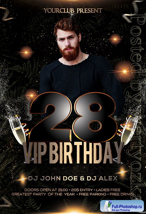 Vip Birthday - Premium flyer psd template