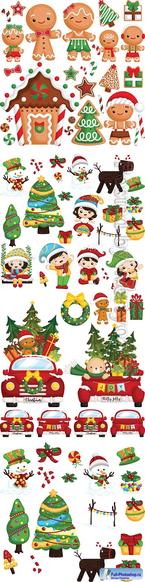 Christmas and New Year elements in vector