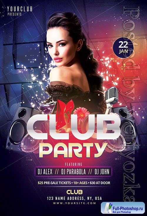 Club party - Premium flyer psd template