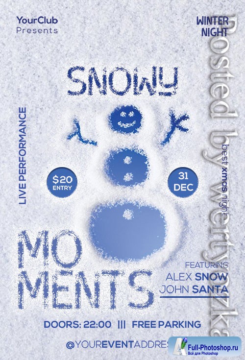 Snowy Moments - Premium flyer psd template