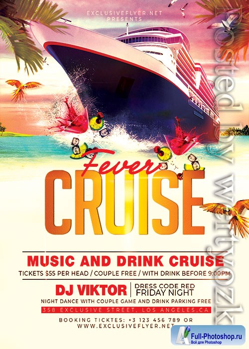 Cruise fever - Premium flyer psd template