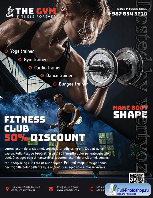 The Gym Fitness - Premium flyer psd template