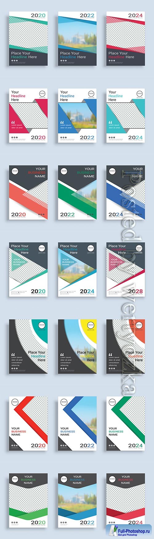 Business abstract vector brochure, annual report, magazine # 7