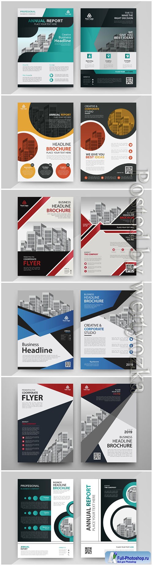 Business abstract vector brochure, annualReport, magazine # 5