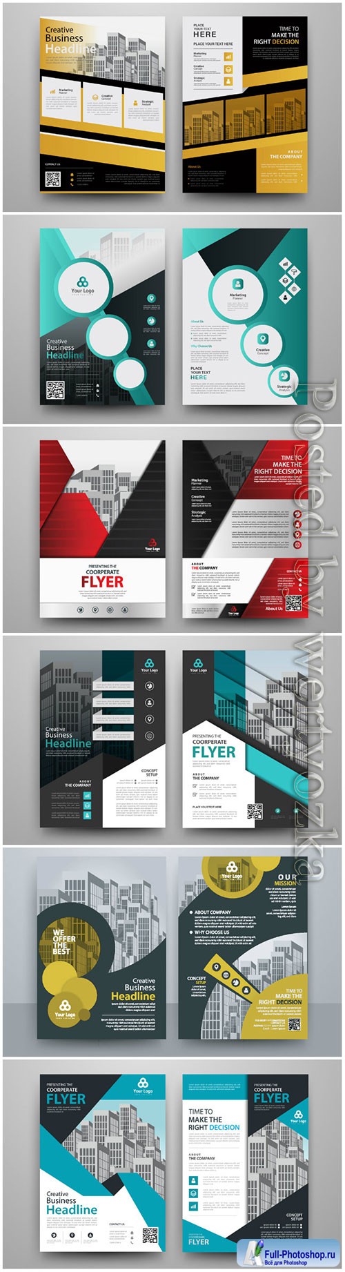 Business abstract vector brochure, annualReport, magazine # 4