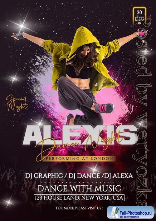Alexis Dance Party - Premium flyer psd template