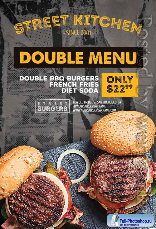 Burger Kitchen - Premium flyer psd template