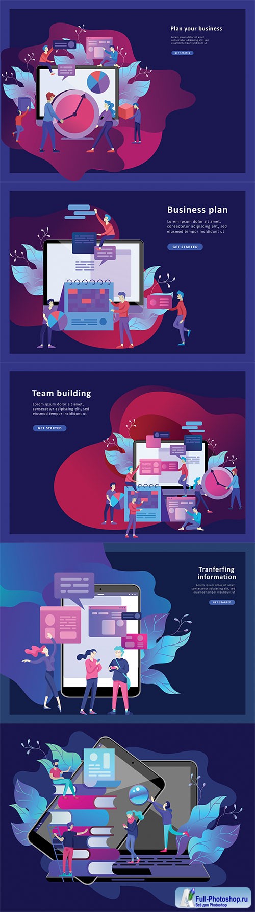 Website page isometric vector, flat banner concept illustration # 54