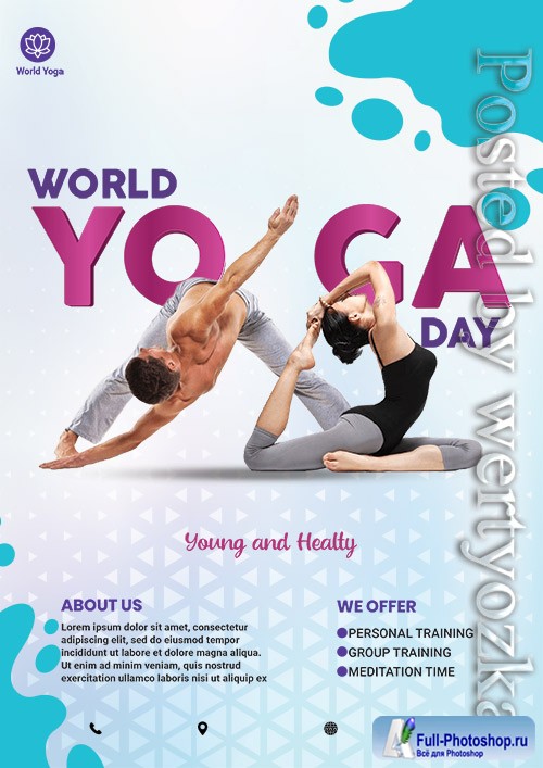 World Yoga Day - Premium flyer psd template