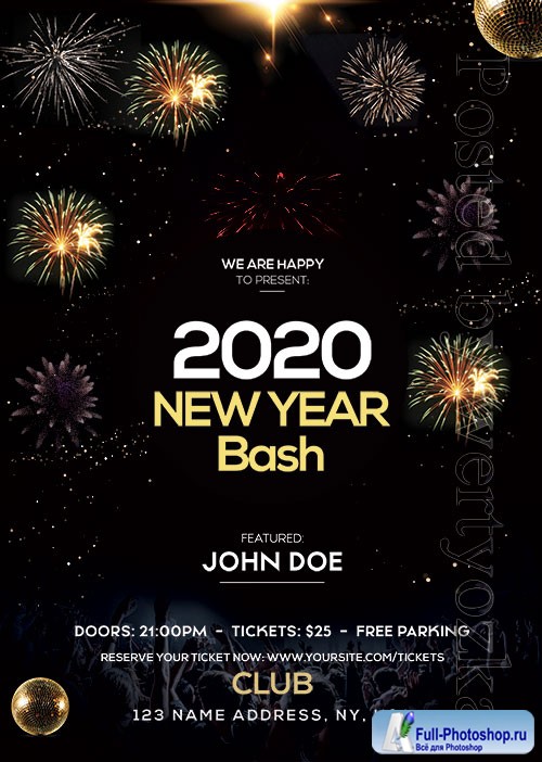 New Year Bash - Premium flyer psd template