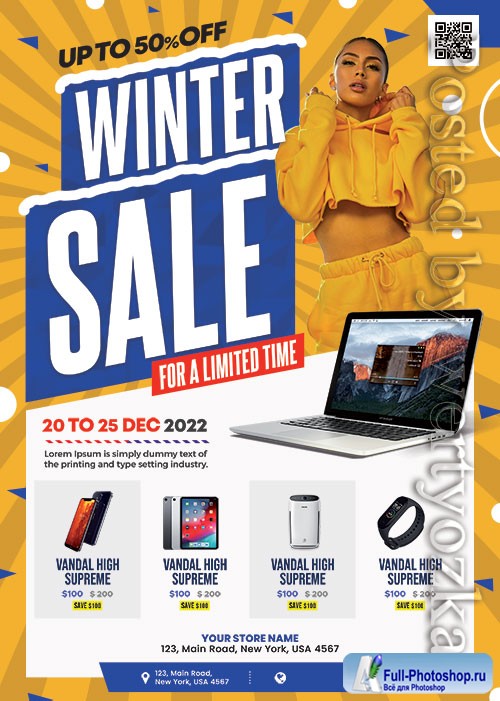 Winter Sale Flyer - Premium flyer psd template