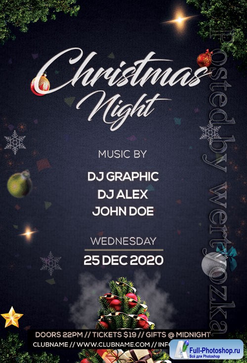 Christmas Night - Premium flyer psd template