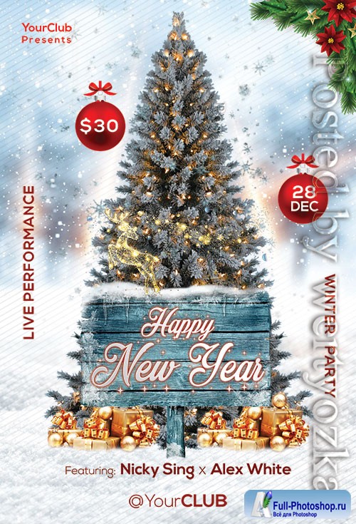 Happy New Year - Premium flyer psd template