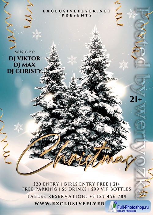 Jingle bells christmas - Premium flyer psd template