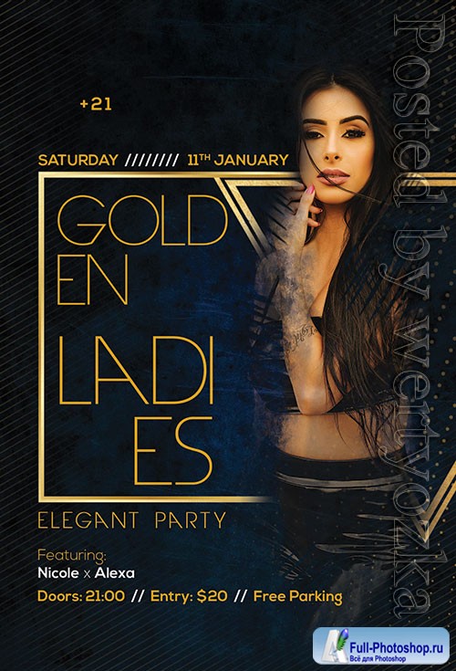 Golden Ladies - Premium flyer psd template