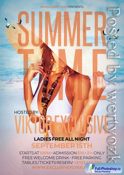 Summer time nights - Premium flyer psd template