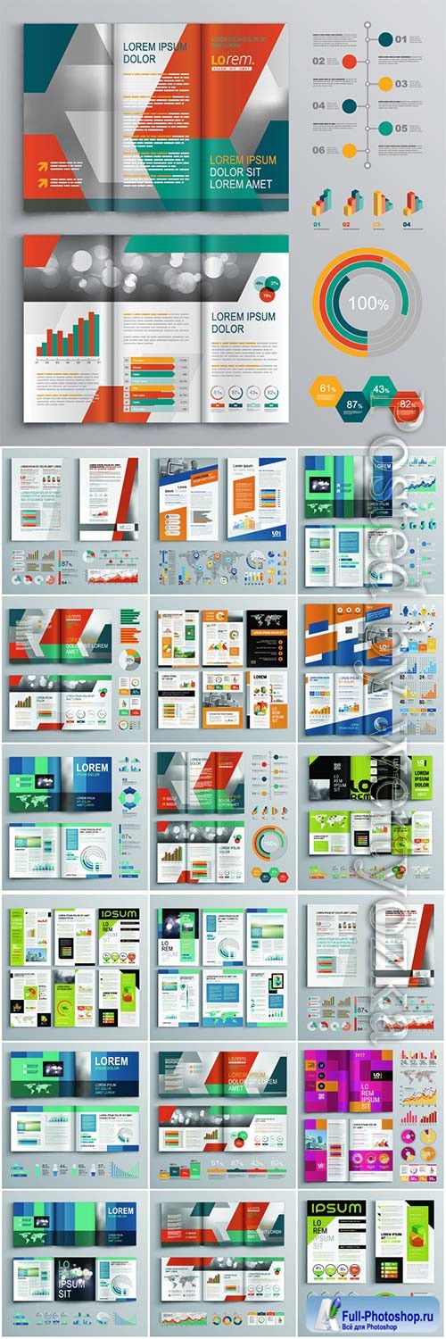 Vector brochure template business design