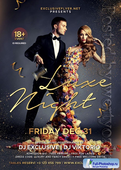 Luxe nights - Premium flyer psd template