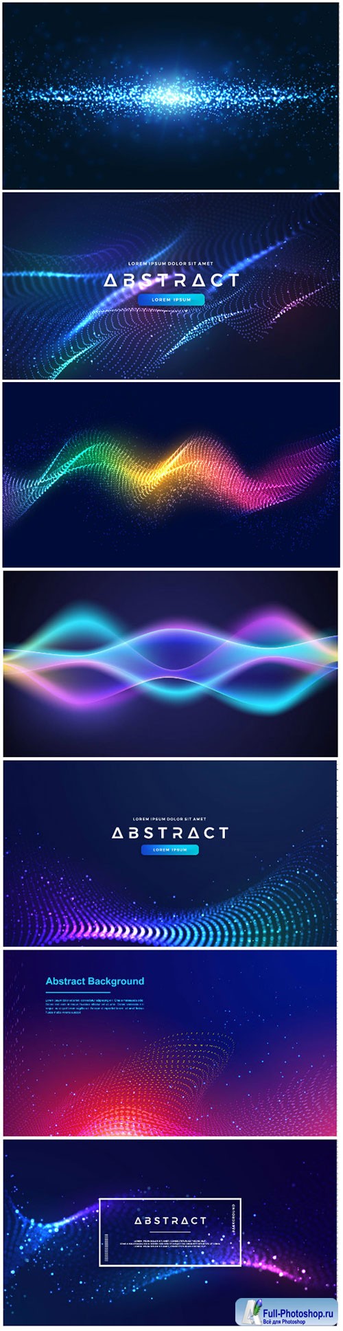 Shining abstract particle flow background