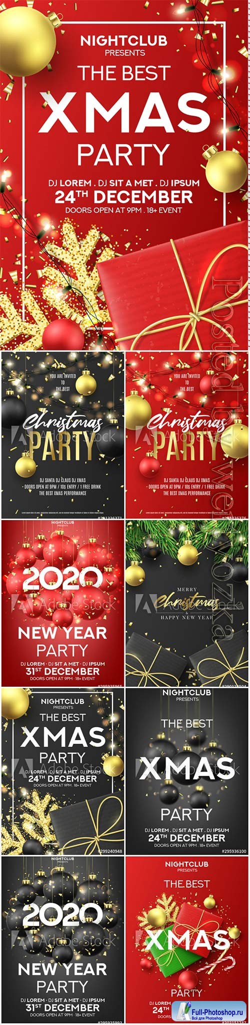 Happy New Year party poster, holiday vector