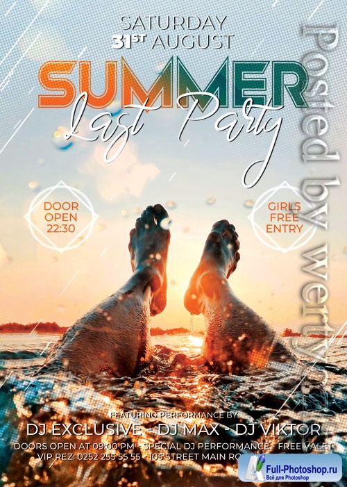 Last summer party - Premium flyer psd template