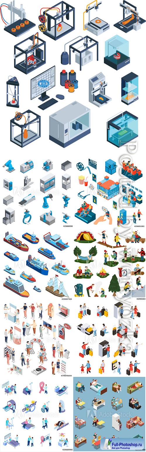 Flat isometric vector 3D concept illustration # 74