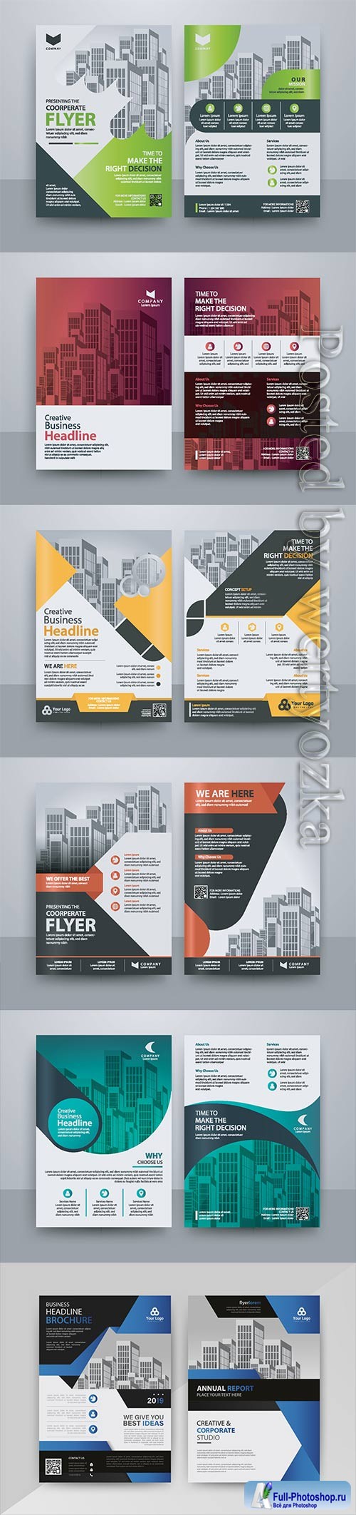 Business vector template for brochure, annual report, magazine # 22