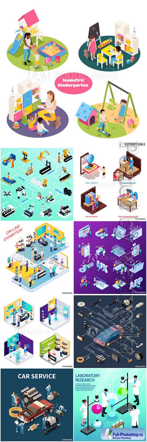 Flat isometric vector 3D concept illustration # 76