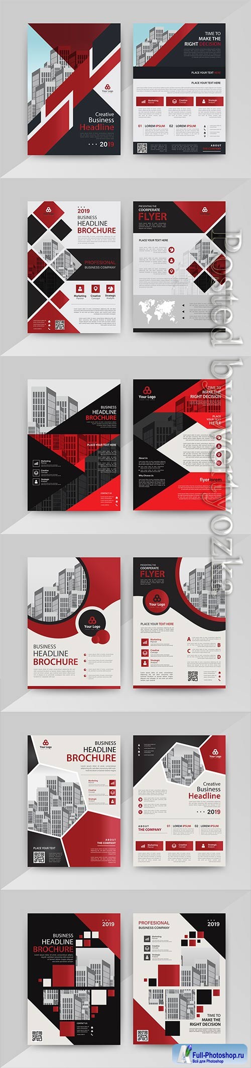 Business vector template for brochure, annual report, magazine # 24