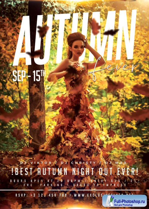Autumn fever - Premium flyer psd template