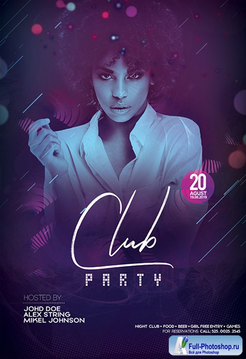 Club DJ Party PSD Flyer Template