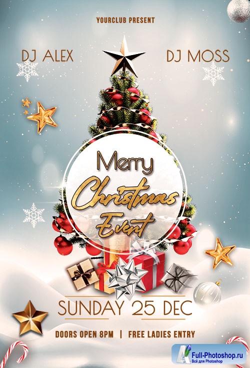 Merry Christmas Event - Premium flyer psd template